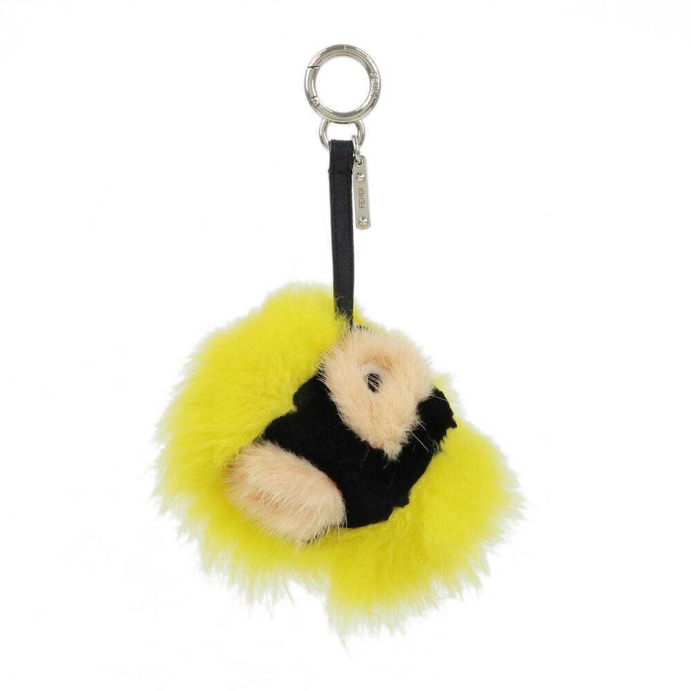 Fendi Monster Fur Leather Bag Charm Key #365202F22B